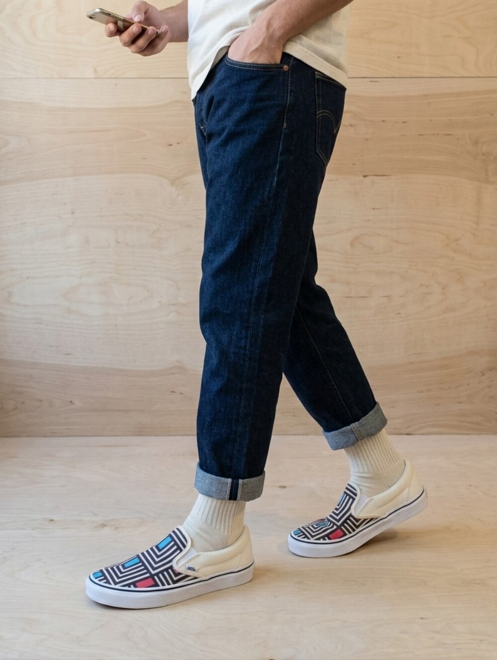 Vans Customs Classic Slip On Unisex Sneakers 6 Men's 7.5 Womens